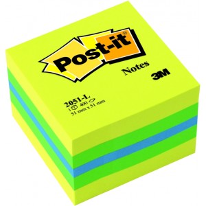 Öntapadós jegyzet POST-IT 2051-L 51X51 Mini kocka Citrom 400lap