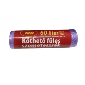 Szemeteszsák TUTI köthető füles 60L  16dbtek