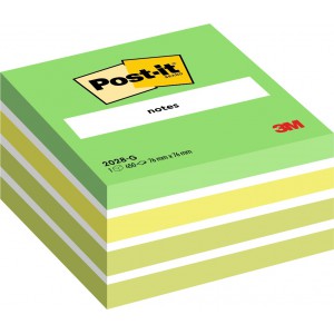 &Ouml;ntapad&oacute;s jegyzet POST-IT 2028-G 76x76 450lap pasztell kocka z&ouml;ld