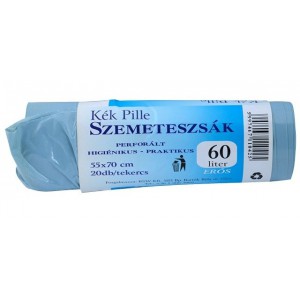 Szemeteszsák Kék Pille 55X70 12mikr. 60L  20dbtek