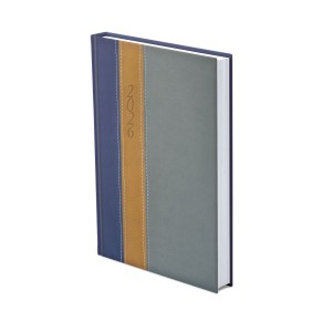 Napi agenda TOPTIMER  F021  A5 2026 FASHION  kék-okker-szürke