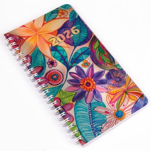 Heti agenda spirálozott REALSYSTEM zseb 95x171mm 2026 akvarell 50