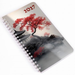 Heti agenda spir&aacute;lozott REALSYSTEM zseb 95x171mm 2027 jap&aacute;n 51