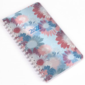 Heti agenda spirálozott REALSYSTEM zseb 95x171mm 2026 virágok 53