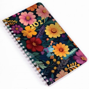 Heti agenda spir&aacute;lozott REALSYSTEM zseb 95x171mm 2027 vir&aacute;gok 53
