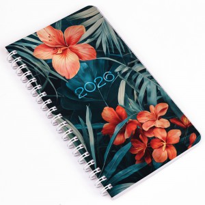 Heti agenda spirálozott REALSYSTEM zseb 95x171mm 2026 tropical 54