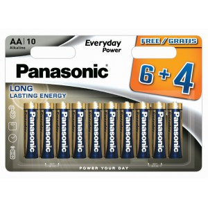 Elem PANASONIC tartós alkáli elem ceruza LR06EPS10BW 6+4