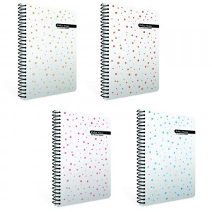 Spirálfüzet GIPTA Polka Notes 17x24 cm karton borítással 120 lapos kockás 5567