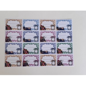 Befőtt c&iacute;mke STICKERS 16 c&iacute;mke&iacute;v  10dbcsg