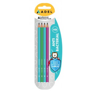 Grafit ceruza ADEL kerek antibakterial 4dbblis HB