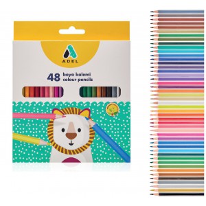 Színes ceruza 48klt ADEL hatszögletes színes test 2112000014000