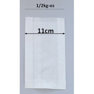 Papírzacskó SÜTŐIPARI  12 kg fehér!!! 11,5x21x5,5cm 1000dbdob dobozos ár!!!!