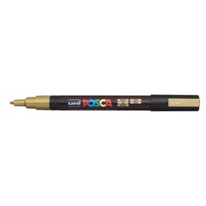 Marker dekor UNI Posca PC-3M   0,9-1,3mm  arany