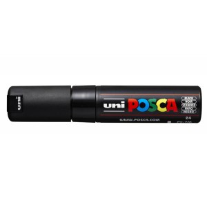 Marker dekor UNI Posca  PC-7M 4,5-5,5mm  fekete