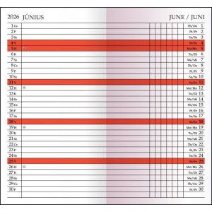 Zsebnapt&aacute;r REALSYSTEM 2027 leporell&oacute;s 8081 k&eacute;k