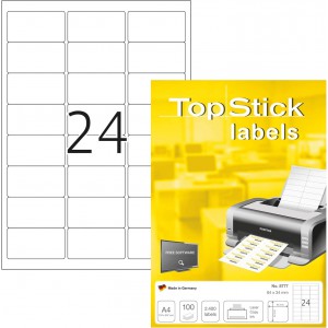 Etikett címke TOPSTICK 64x34 univerzális  kerekített sarok,keretezett  8777