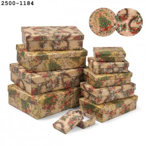 Díszdoboz ARGUS 10db-os  natúr karácsonyi mintás 2500-1184, 2500-1175