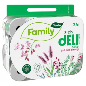 Eü.papír normál TENTO Family Deli cate 24 tekercs 3 rétegű 117laptek