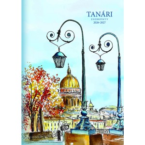 Tan&aacute;ri zsebk&ouml;nyv &Uacute;J KALENDART 202627 f.mint&aacute;s pap&iacute;rbor&iacute;t&oacute; CITY