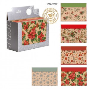 Színes boríték ARGUS  LC5  natúr, mintás vegyes karácsonyi 120 db-os   1086-V001, V002