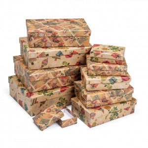 Díszdoboz ARGUS 10 db-os natúr karácsonyi díszek 2500-8162