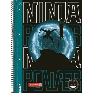 Spirálfüzet BRUNNEN A4  80 lapos  90gr-os  perforált lyukasztott  Ninja kockás   024   1067928321