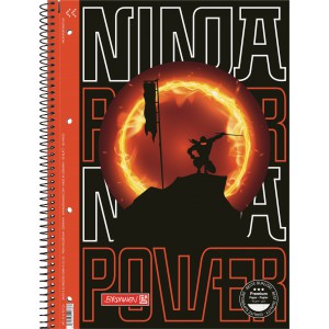 Spirálfüzet BRUNNEN A4  80 lapos  90gr-os  perforált lyukasztott  Ninja vonalas   024   1067927321