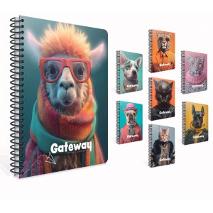 Spirálfüzet GIPTA Gateway A4 PP borítással 100 lapos  vonalas 7193