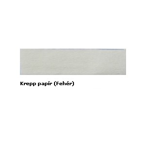 Krepp papír BRILLANT 0,5x2m 20 fehér