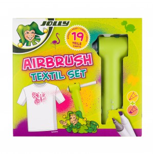 Textilfilc JOLLY AIRBRUSH-szett  12 db-os kétvégű filckészlet, sablonok USB kábel 4446-0015