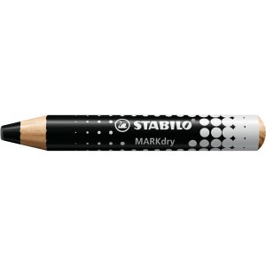 Táblaceruza STABILO MARKdry  10mm kerek fekete 64846