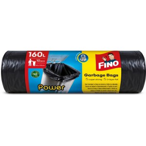 Szemeteszs&aacute;k FINO 90x110 szuper erős 160L 10tek  fekete