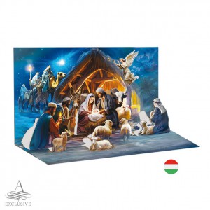 Képeslap 8 Argus 11-5045 Karácsonyi 3D Vallásos