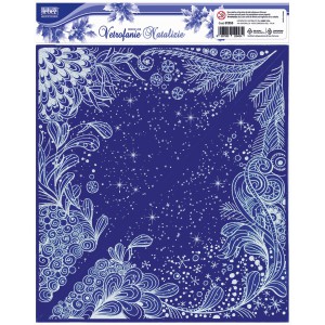 Ablakmatrica LEBEZ karácsonyi glitteres 240x265mm 4 lapcsg 81353