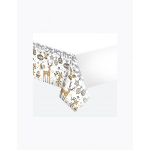 Terítő POLMAK 120x180cm papír letörölhető karácsonyi  019101 dísz,rénszarvas
