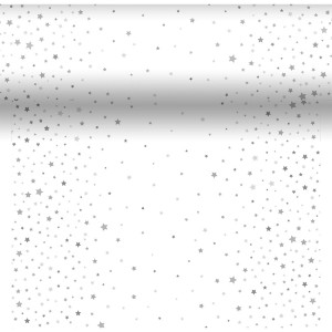 Terítő DUNI 40x480cm tekercses 3in1  karácsonyi mintás Silver Stardust AKCIÓS