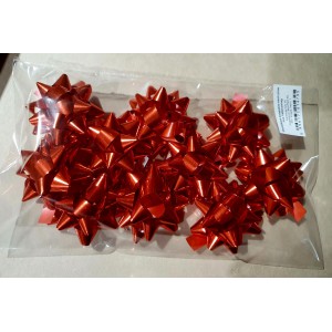 Díszkötöző öntapadós masni PRASENT piros 5cm 10dbcsomag