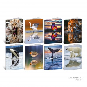 Füzet BLASETTI A4 80g kemény fedeles kockás 42l ANIMAL MIRROR HT  202510 dbcsg 9054