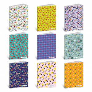 Füzet BLASETTI A4 100g kemény fedeles kockás 50l Pattern  2025 10 dbcsg 9115
