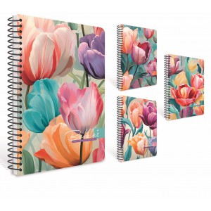 Spir&aacute;lf&uuml;zet GIPTA Bobble book 17x24 cm kem&eacute;nyfedeles bor&iacute;t&aacute;ssal  100 lapos kock&aacute;s 7428