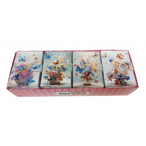 Notesz PVC A7 Virág csokor pillangókkal mintás 1500-37
