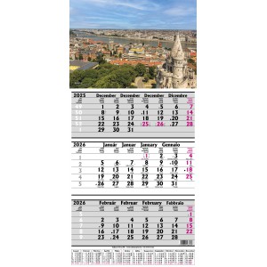 Speditőr naptár VALKAY 32 x 45 2026  TÁJKÉPES Budapest