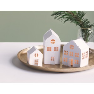 Papír világító ház szett HEYDA 3 részes  204870707