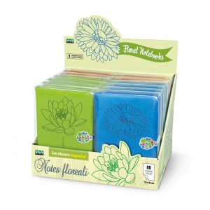 Eml&eacute;kk&ouml;nyv LEBEZ Floral m&aacute;gnesz&aacute;rral, 80 lap, 13x18 cm 82116