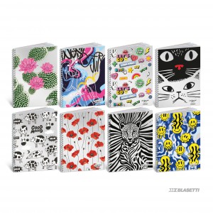 Spir&aacute;lf&uuml;zet BLASETTI A4 80g Argento Vivo kock&aacute;s, lyuk., perf.,2026  60 lap 9443