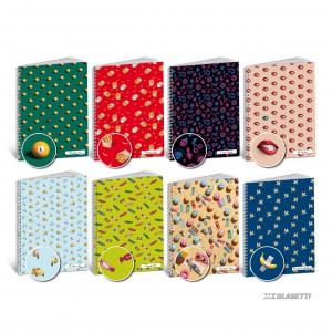 Spir&aacute;lf&uuml;zet BLASETTI A4 80g Pattern kock&aacute;s, lyuk., perf., 2026 60 lap 9457