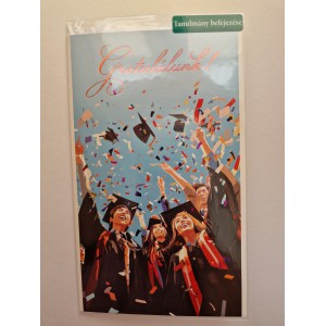 K&eacute;peslap 6 ARGUS 18-6005 Ballag&aacute;s. Gratul&aacute;lunk! Diploma sapk&aacute;t feldob&aacute;l&oacute; fiatalok