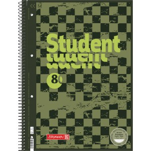 Spir&aacute;lf&uuml;zet BRUNNEN A4 80lap 90g perfor&aacute;lt lyukasztott kock&aacute;s   Fast Wheels Aut&oacute;s 026   1067928521