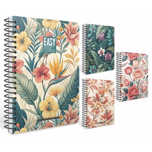 Spir&aacute;lf&uuml;zet GIPTA Easy 17x24 cm karton bor&iacute;t&aacute;ssal 120 lapos vonalas 7841