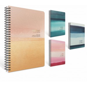 Spir&aacute;lf&uuml;zet GIPTA Papernotes 17x24cm kem&eacute;nyfedeles  120 lapos  vonalas 6374